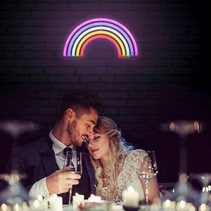 Led Neon Light Colorful Rainbow Art Sign Hanging Night Lamp For Home Party  Wedding Bedroom Decoration Xmas Gift Neon Lamp