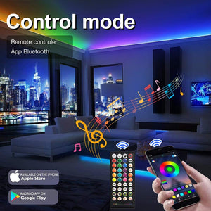 LED Strip Lights 65.6FT/20M, RGB Light Strips with Bluetooth App Control, LED Lights for Bedroom