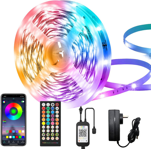 LED Strip Lights 65.6FT/20M, RGB Light Strips with Bluetooth App Contr – Oz  Eshop