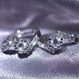 18K WHITE GOLD FILLED STUD MADE WITH SWAROVSKI CRYSTAL HUGGIES EARRINGS